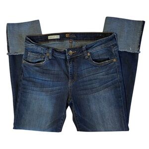 KUT FROM THE KLOTH Catherine Straight Leg Cuffed Denim Blue Jeans Women’s Size 6